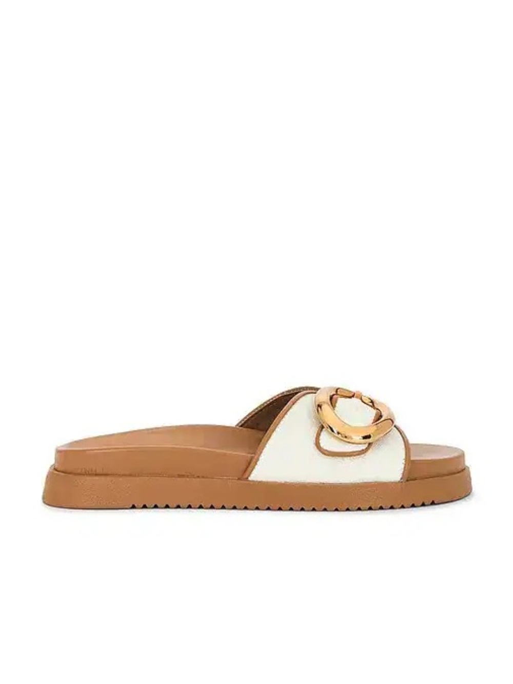 Steve Madden Mandie Slides in Natural/Cognac | SLIGHTLY USED